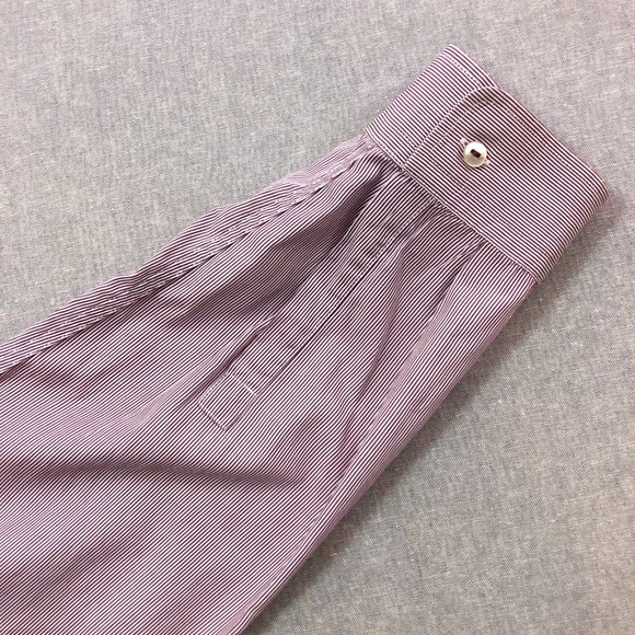 Hugo Boss Regular Fit Maroon Stripe Sport Shirt XL - Picture 4 of 8